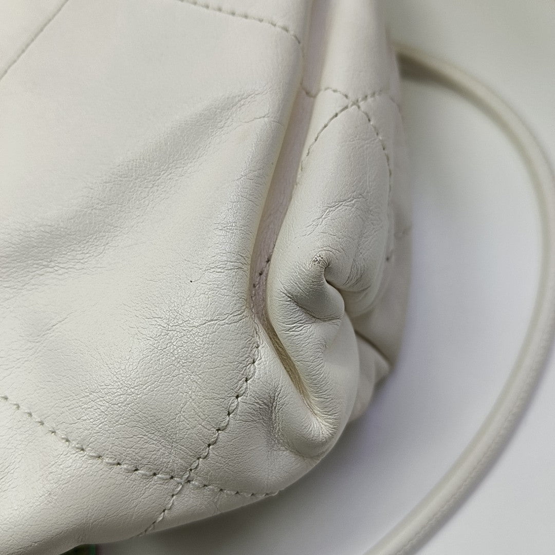 CHANEL 22 Mini Quilted Calfskin White
