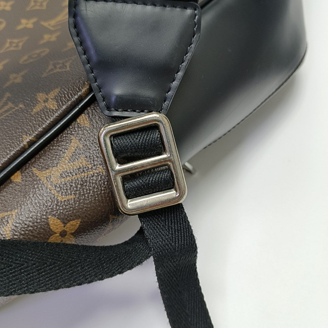 JOSH Monogram Coated Canvas Brown
