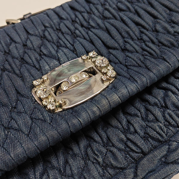 Crystal Quilted Denim Blue