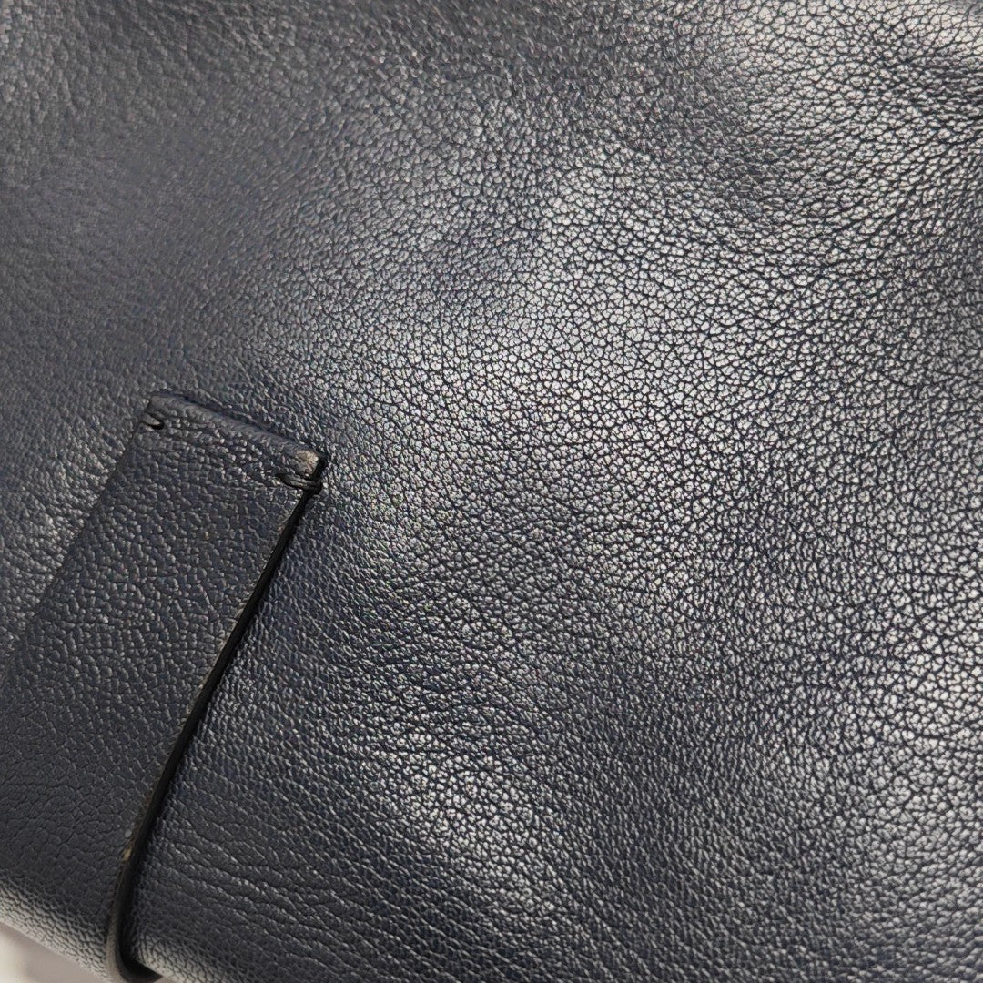 Calfskin Top Handle Bag Blue