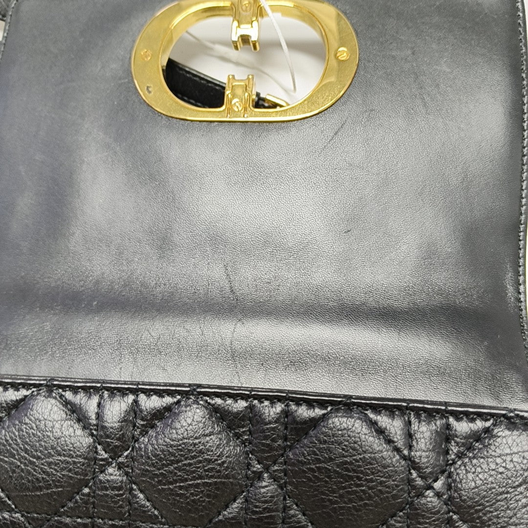 Dior Caro Small Cannage Calfskin Black