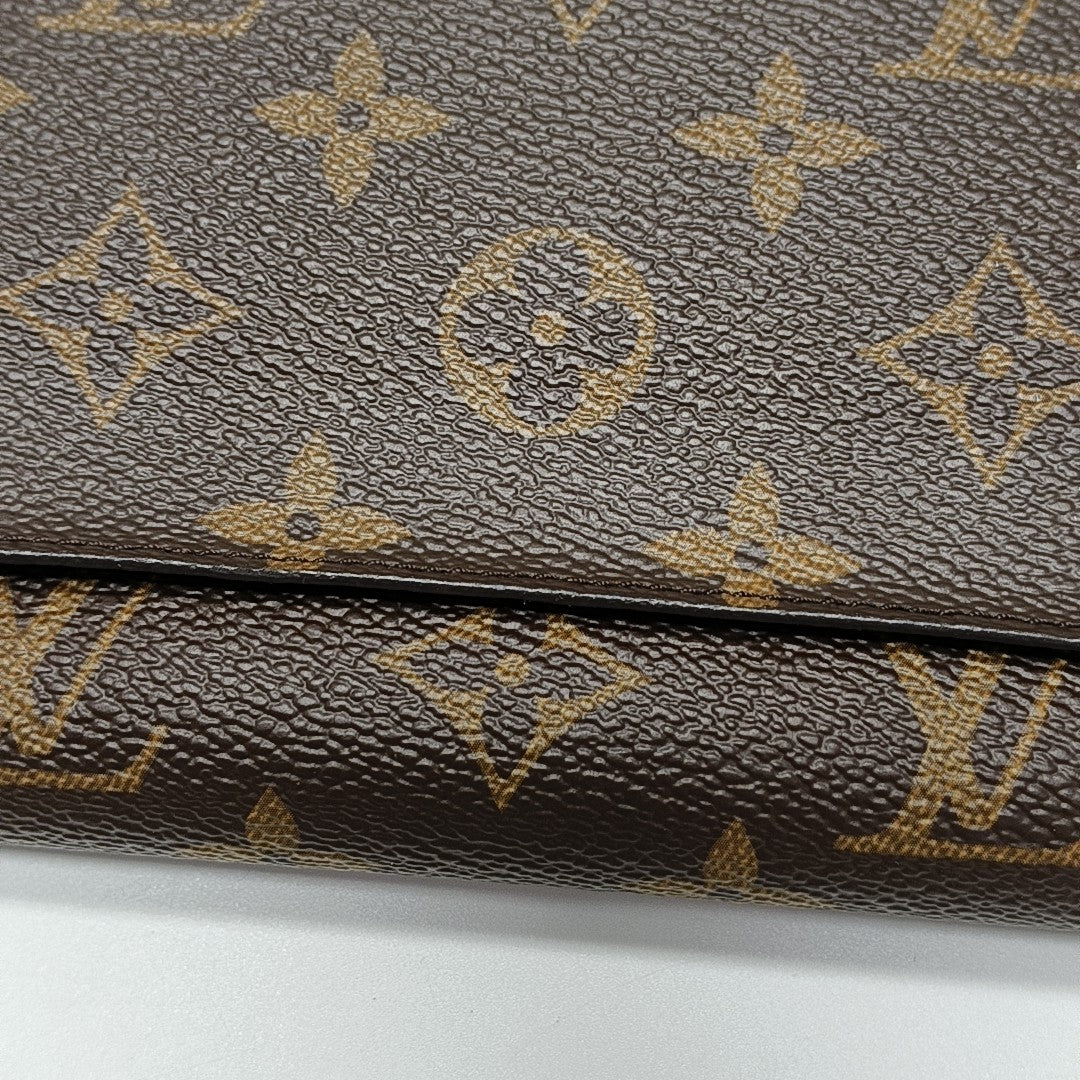 JEANNE Monogram Coated Canvas Brown Wallet