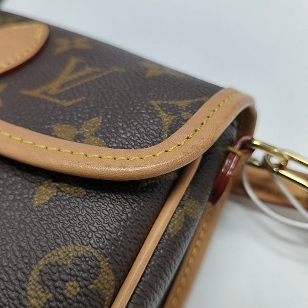 DIANE Nano Monogram Coated Canvas Brown