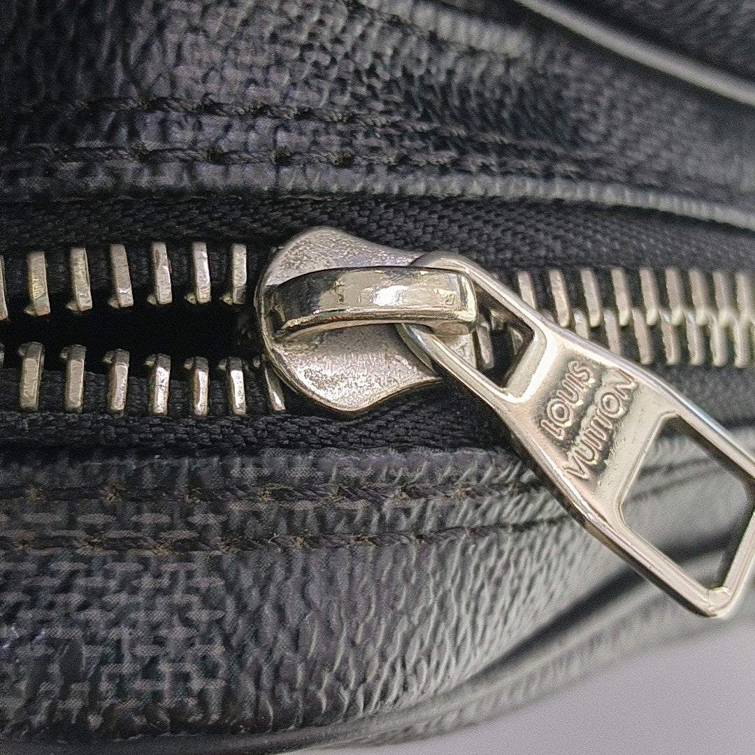 REM Damier Graphite Coated Canvas Gray