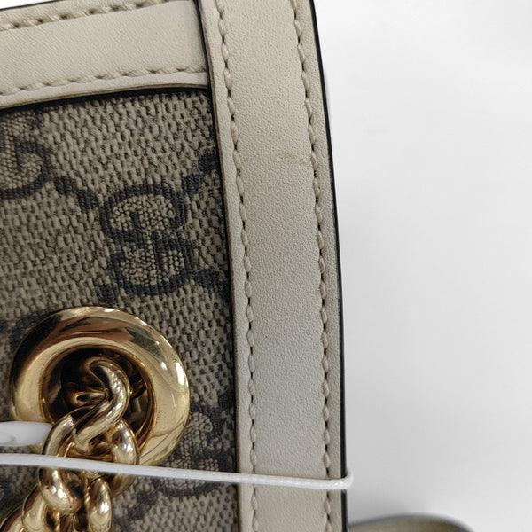 Padlock Small Monogram Coated Canvas Beige