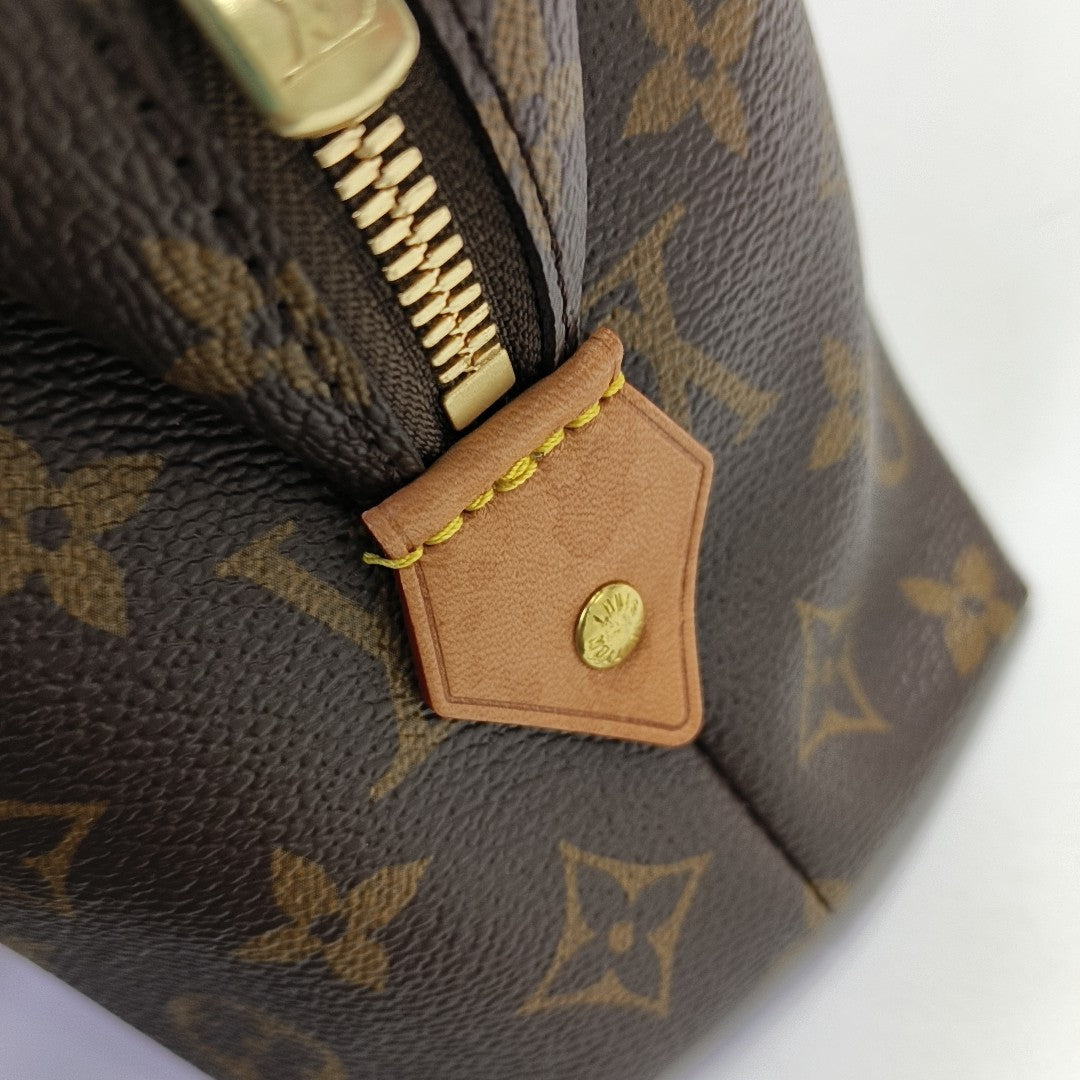 COSMETIC GM Monogram Coated Canvas Brown