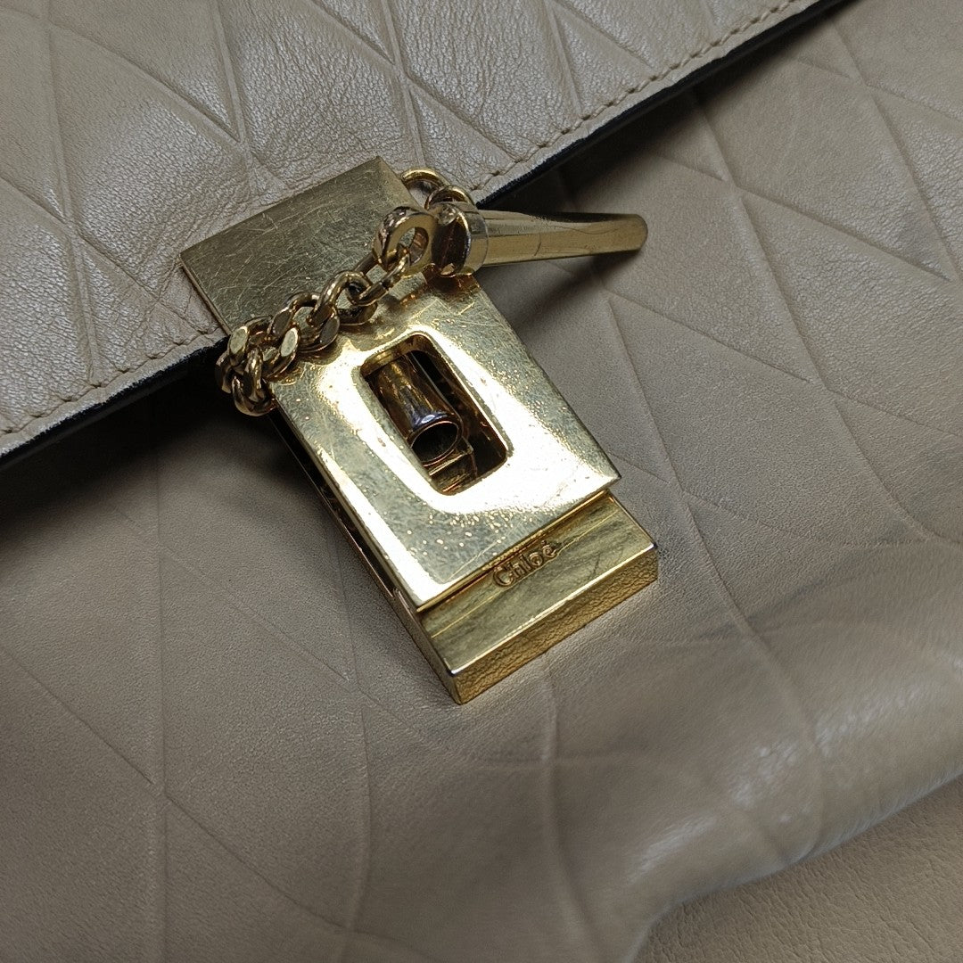 Drew Medium Calfskin Beige