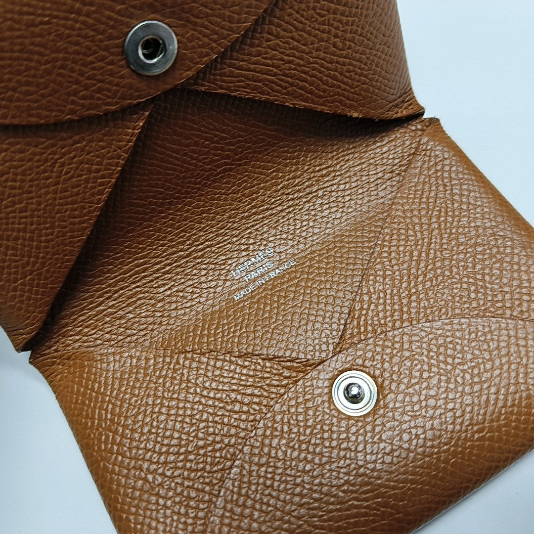 Calvi Epsom Brown Card Holder