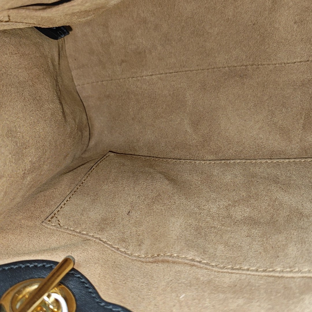 Padlock Small Monogram Coated Canvas Beige