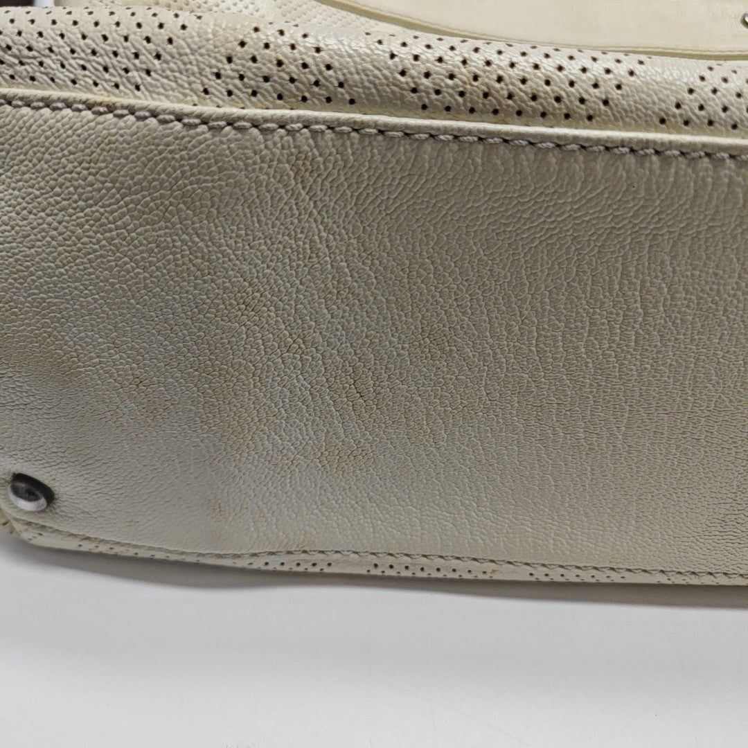 Quilted Lambskin Tote Bag White