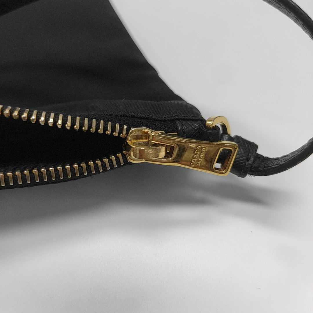Nylon Top Handle Bag Black