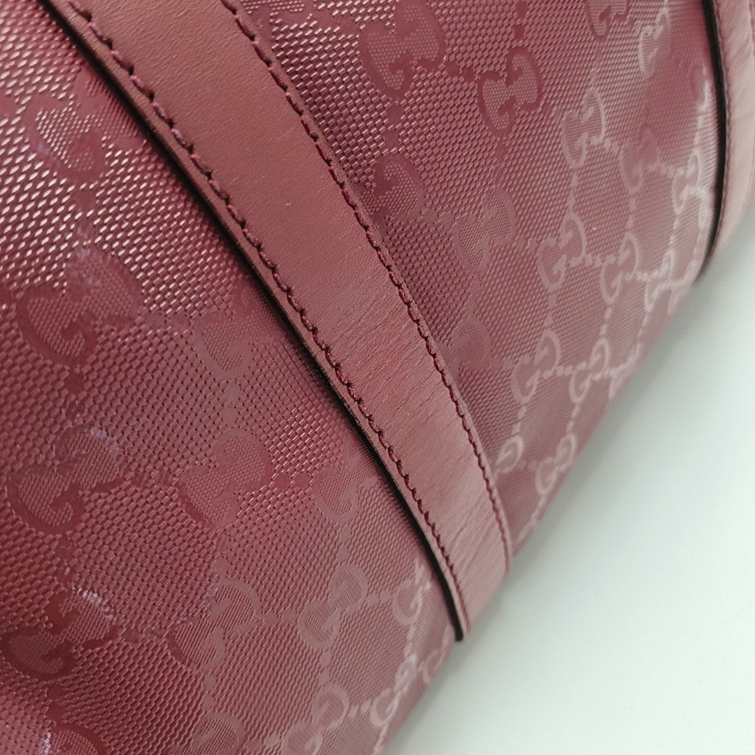 Boston Monogram Coated Canvas Red