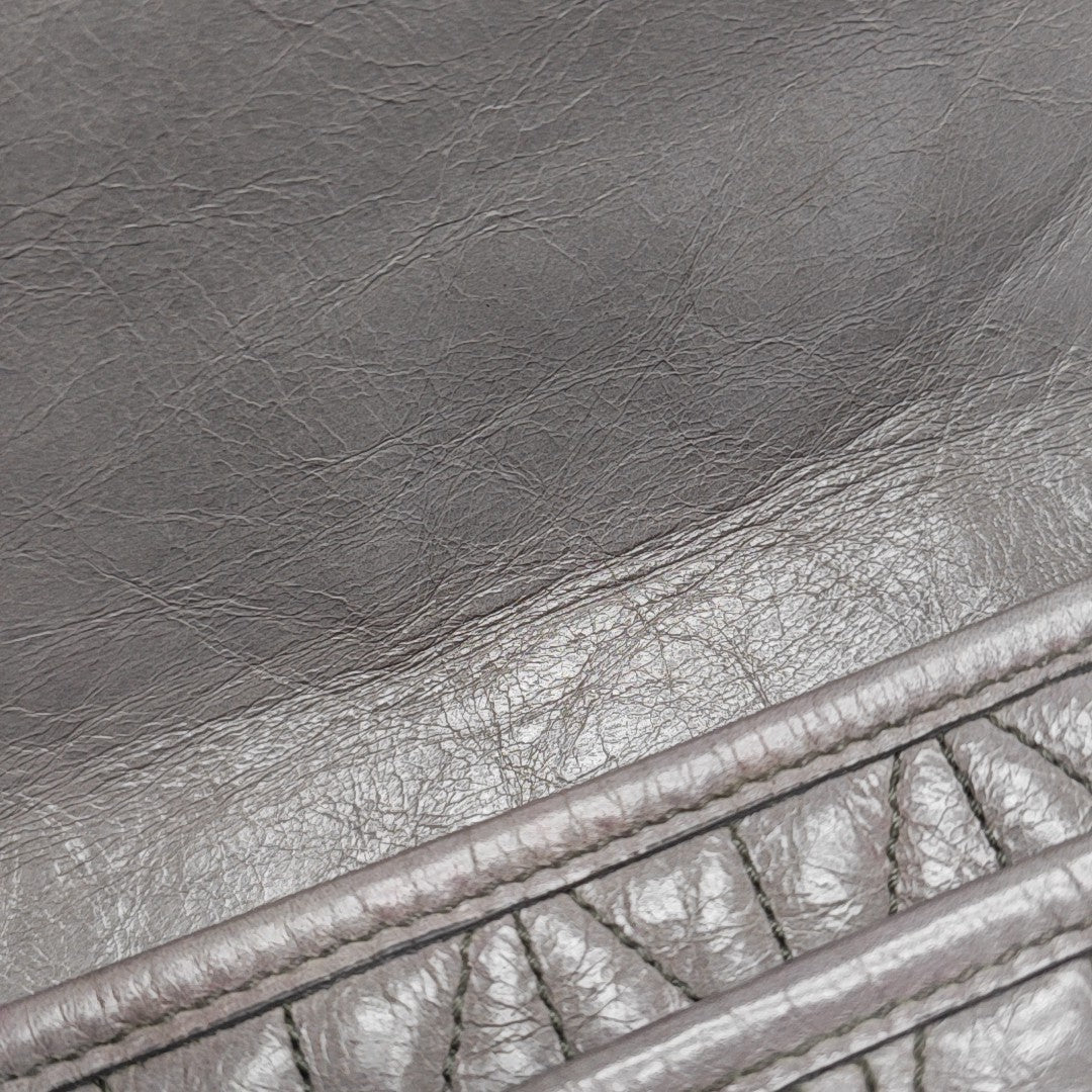 Quilted Calfskin Shoulder Bag Gray