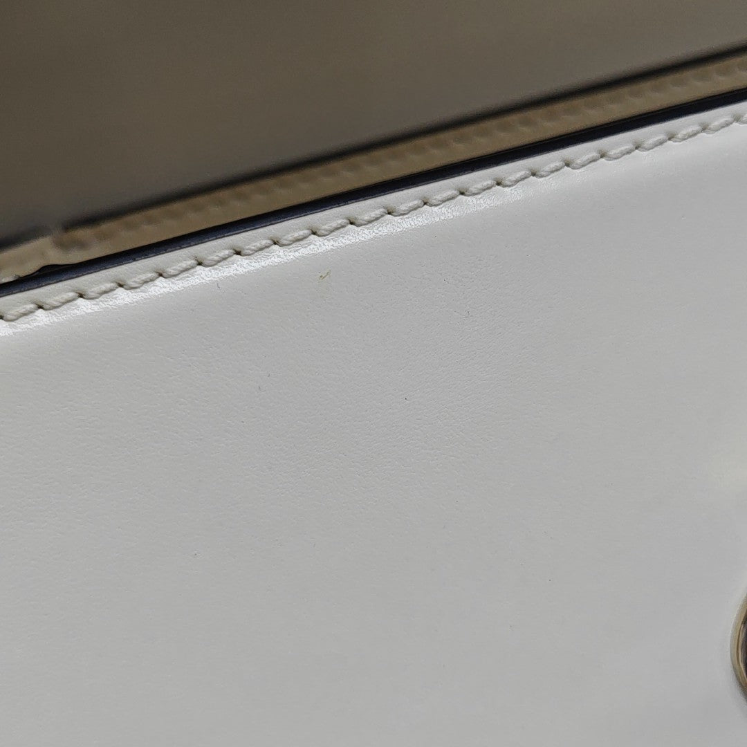 Rockstud Calfskin White