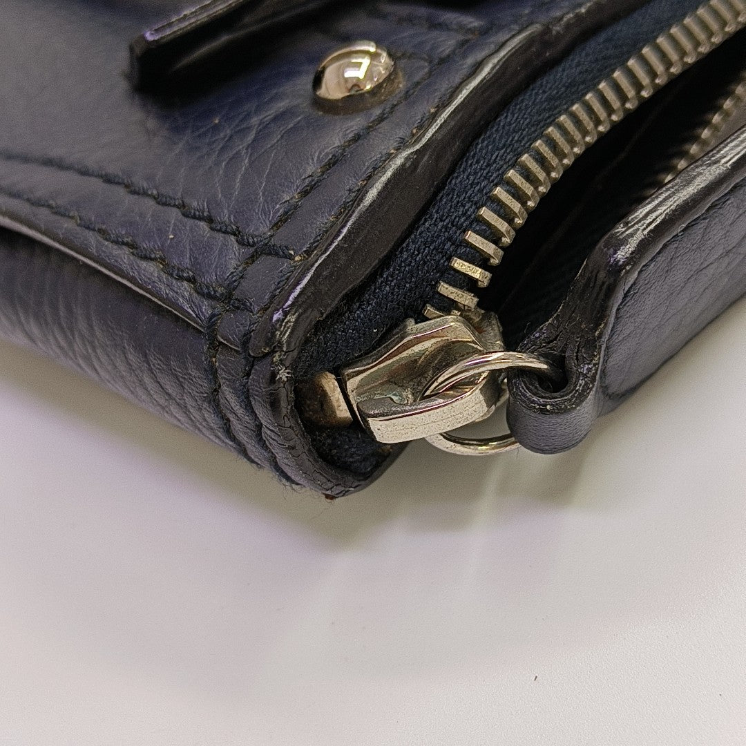 Calfskin Top Handle Bag Blue