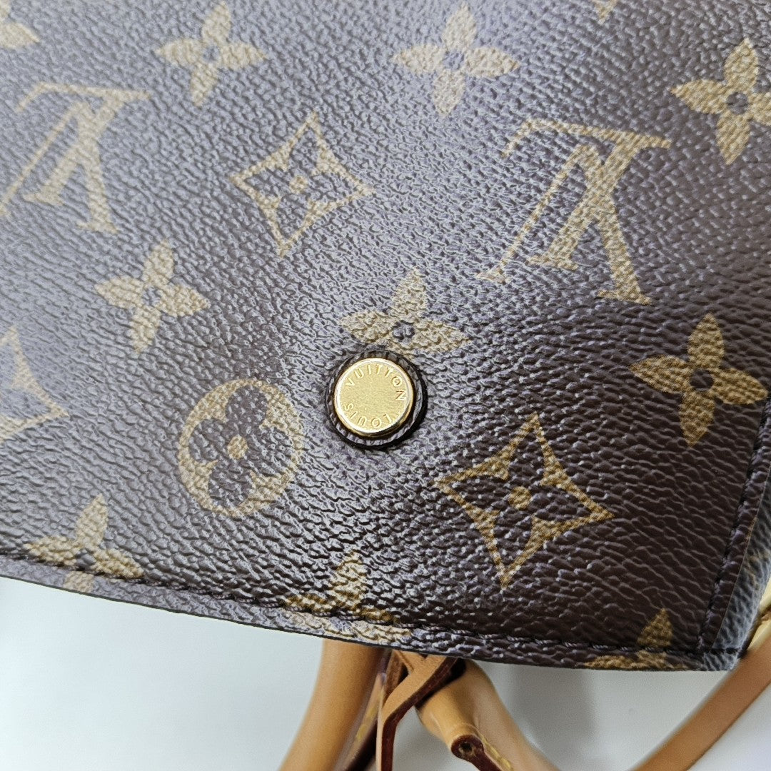 MONTAIGNE BB Monogram Coated Canvas Brown