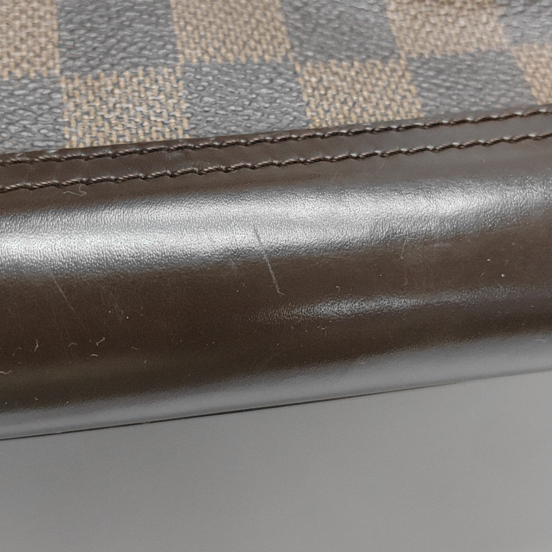 KNIGHTSBRIDGE Damier Ebene Coated Canvas Brown