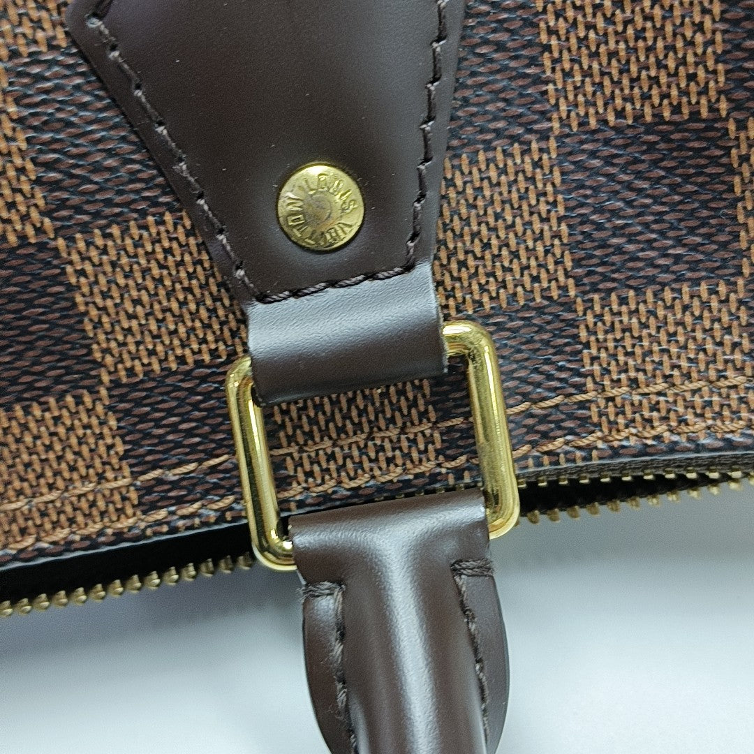 SPEEDY 25 Damier Ebene Coated Canvas Brown