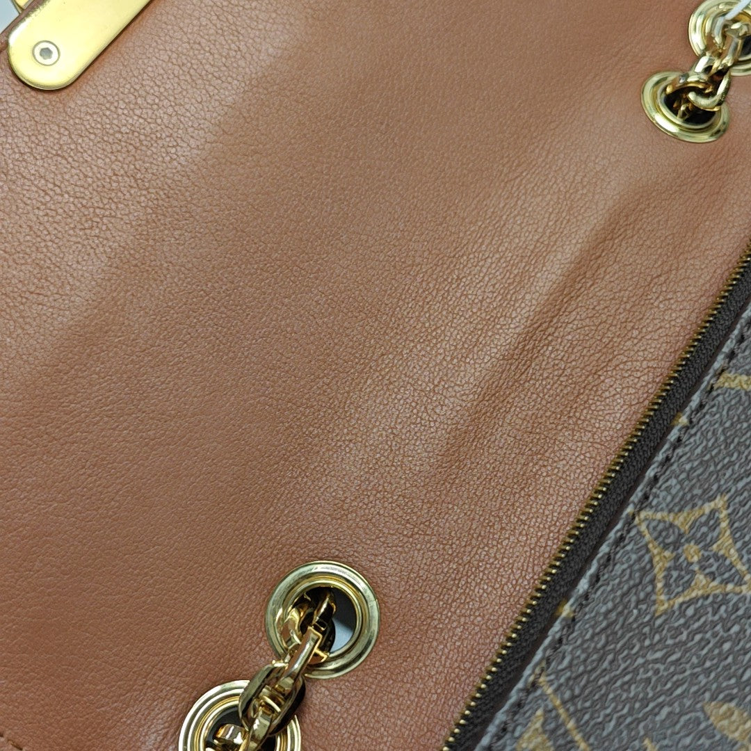 MARCEAU Monogram Coated Canvas Brown