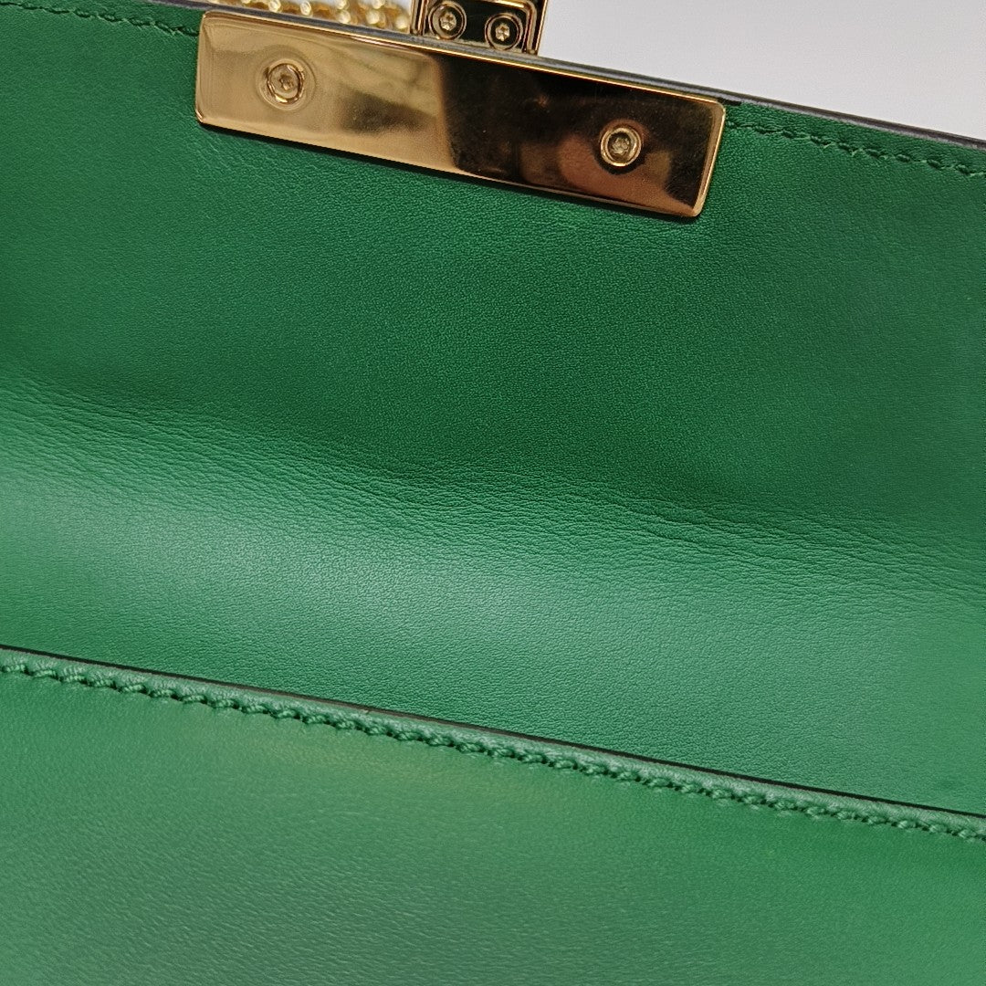 Padlock Small Calfskin Green