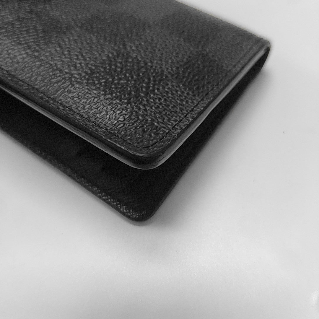 Damier Graphite Coated Canvas Card Holder Gray
