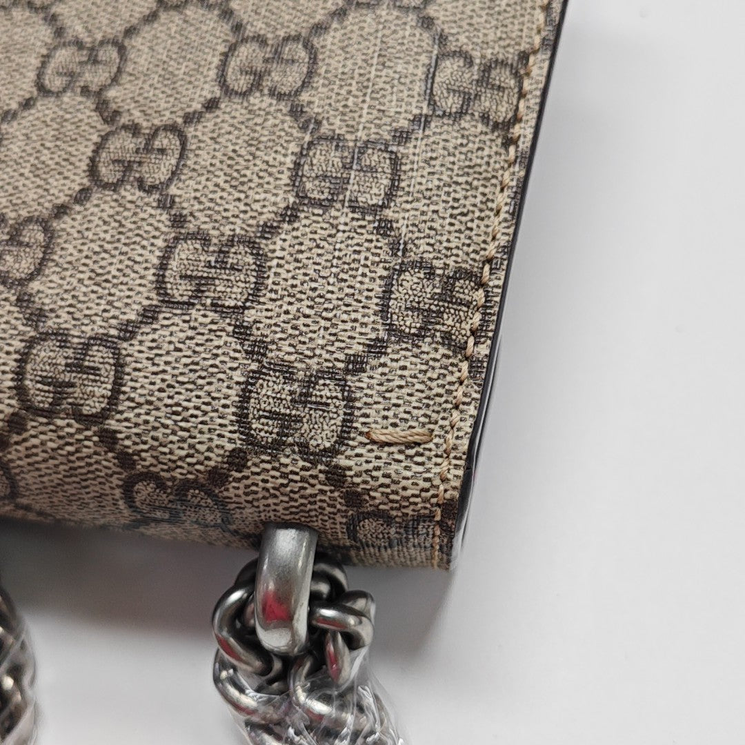 Dionysus Mini Monogram Coated Canvas Beige