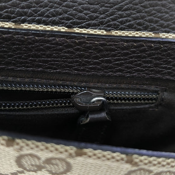 Monogram Canvas Shoulder Bag Brown