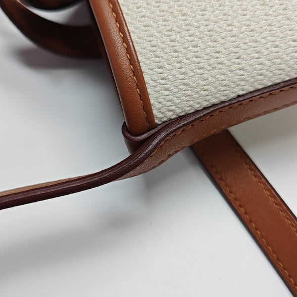 Cabas H En Biais 25 Canvas White