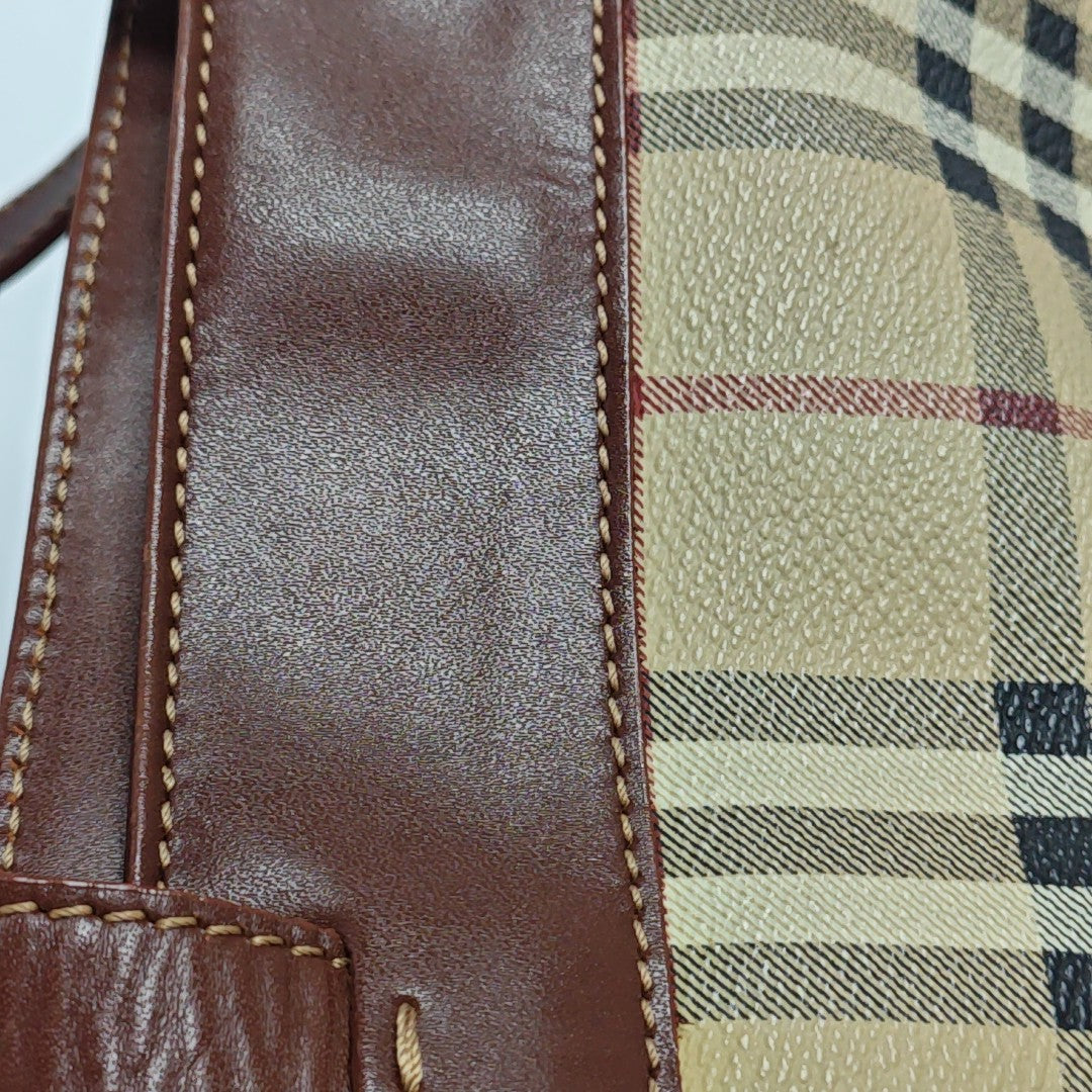 Coated Canvas Bucket Bag Beige