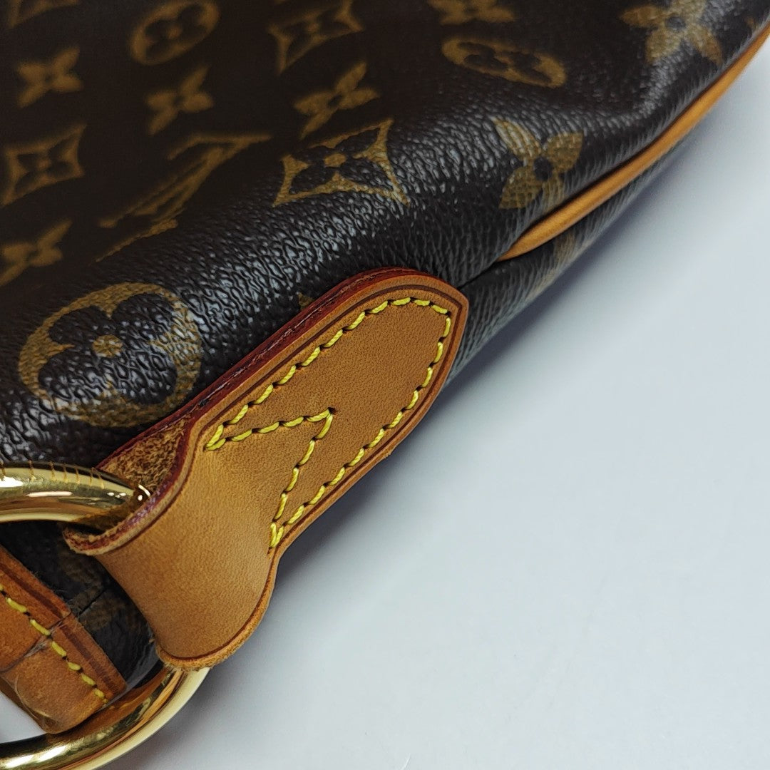 Monogram Coated Canvas Top Handle Bag Brown