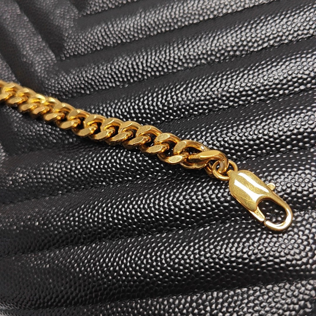 MONOGRAM WOC Chevron Calfskin Black