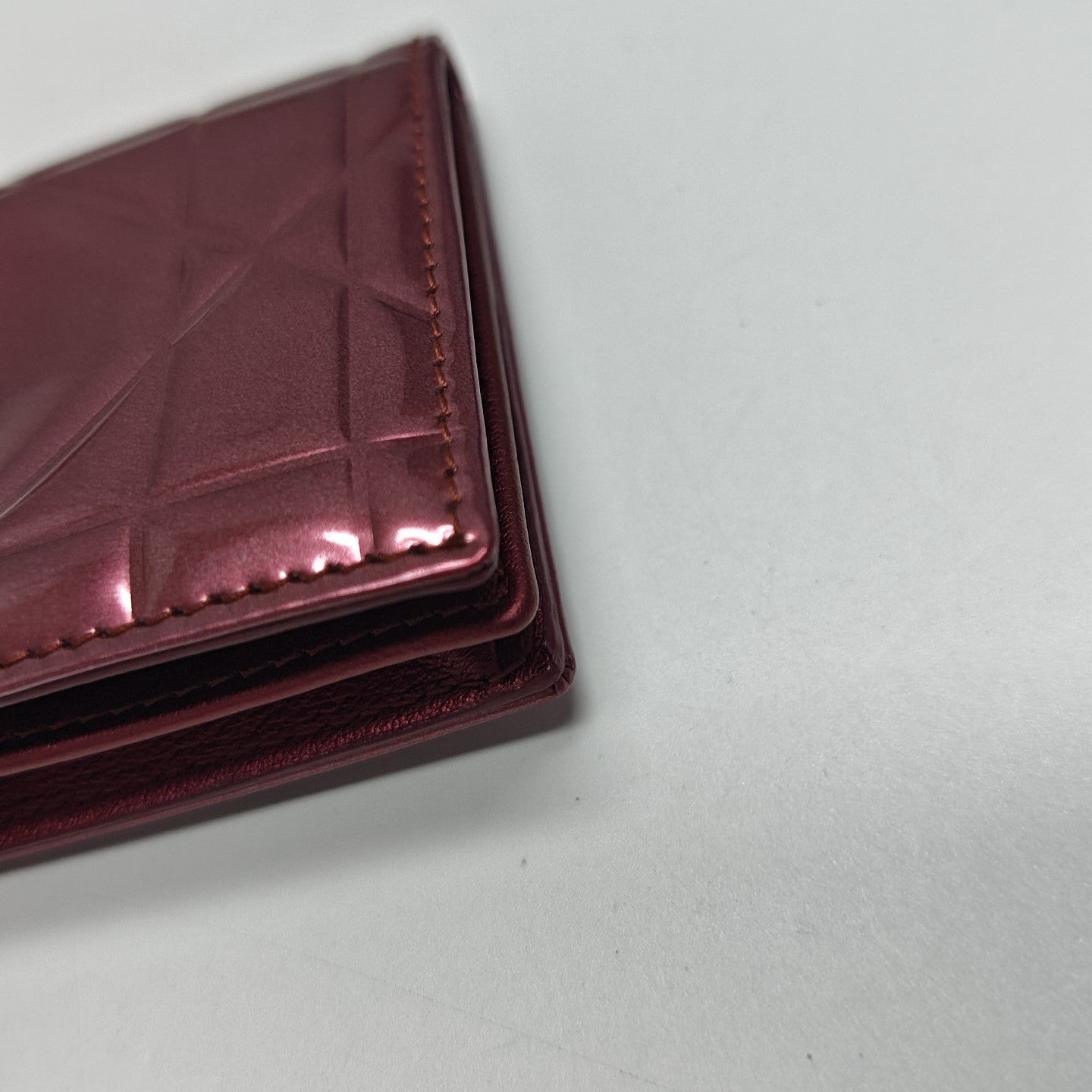 Cannage Calfskin Coin Purse Pink