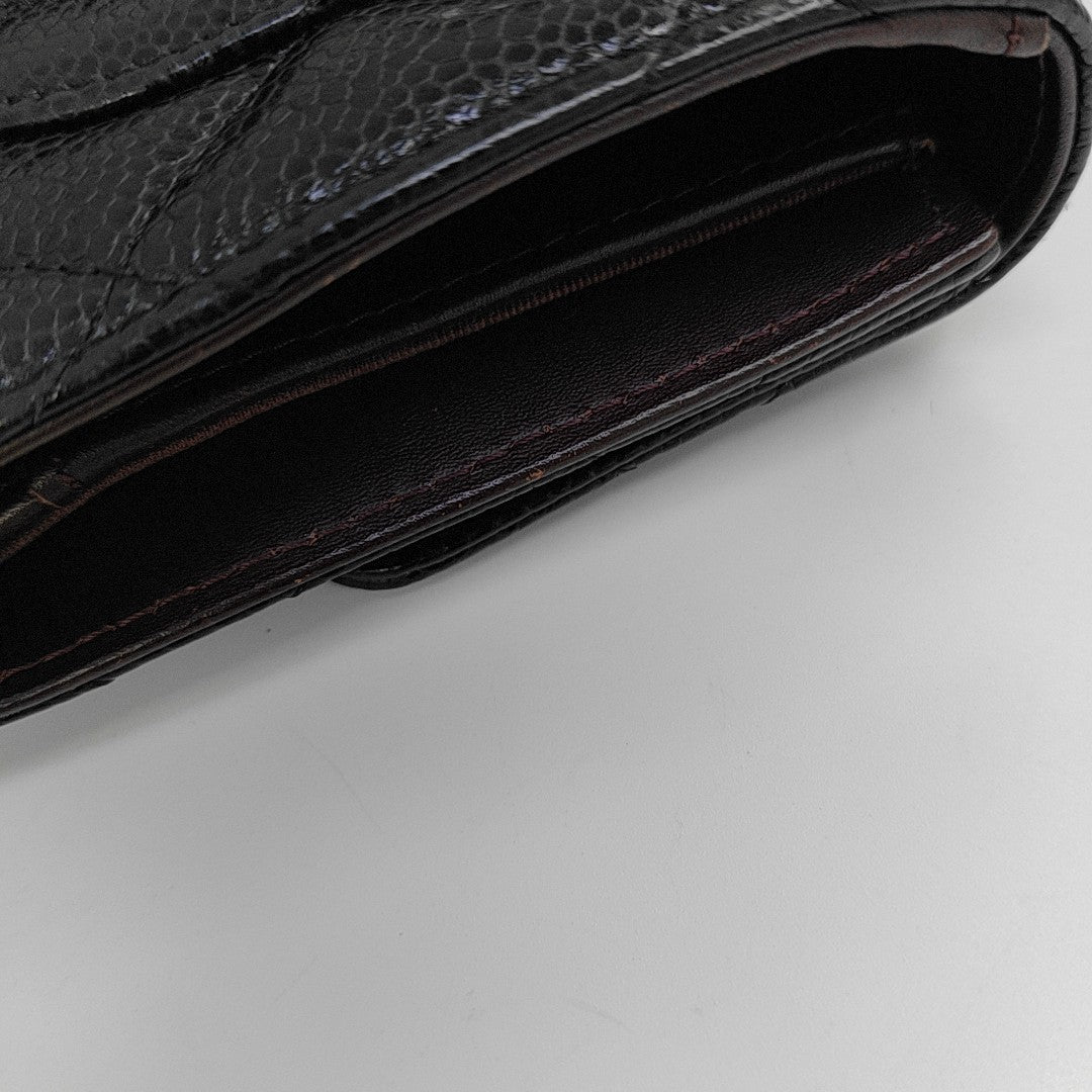 CLASSIC FLAP Mini Quilted Grained Calfskin Black