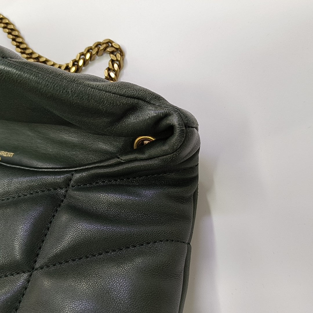 PUFFER Mini Quilted Lambskin Green