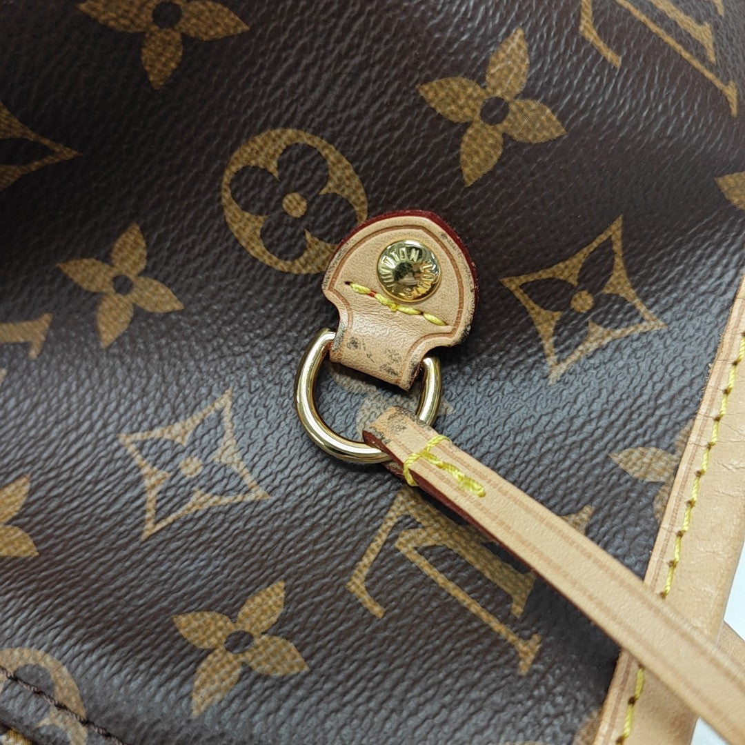 NEVERFULL MM Monogram Coated Canvas Brown