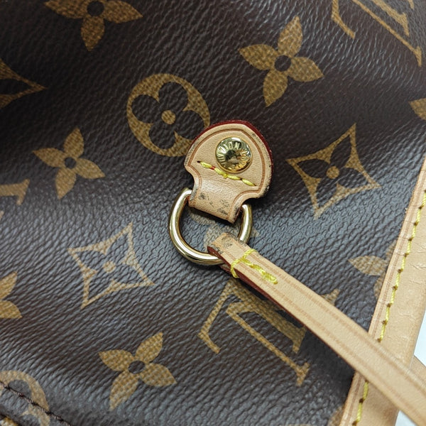 NEVERFULL MM Monogram Coated Canvas Brown