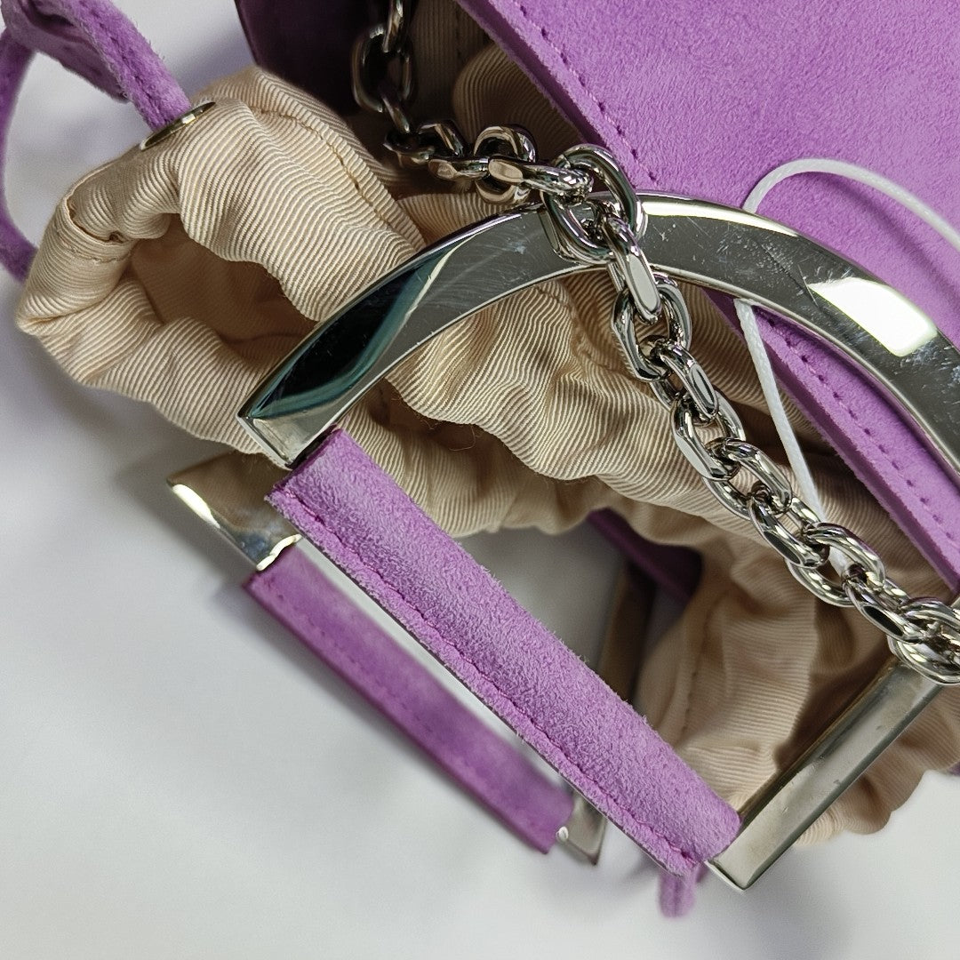 Suede Bucket Bag Pink