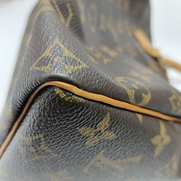 SPEEDY 25 Monogram Coated Canvas Brown