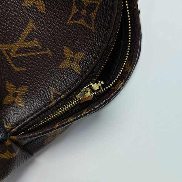 PALM SPRINGS Mini Monogram Coated Canvas Brown