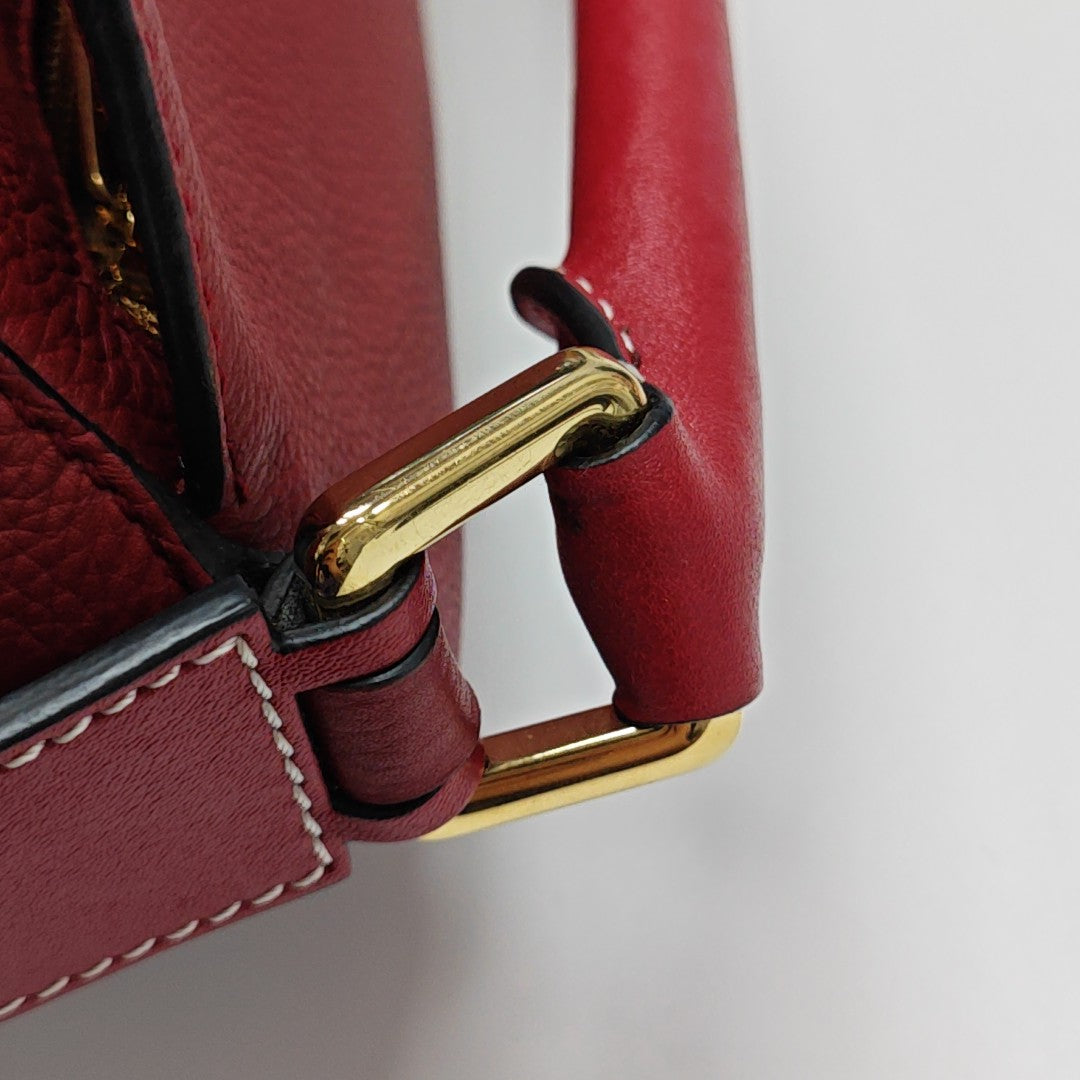 Puzzle Medium Calfskin Red