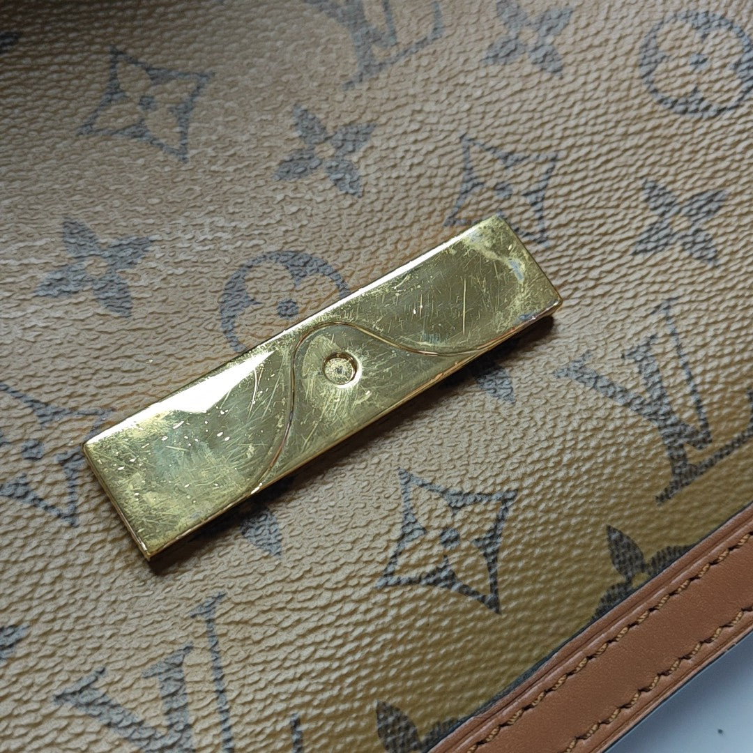 DAUPHINE MM Monogram Coated Canvas Brown