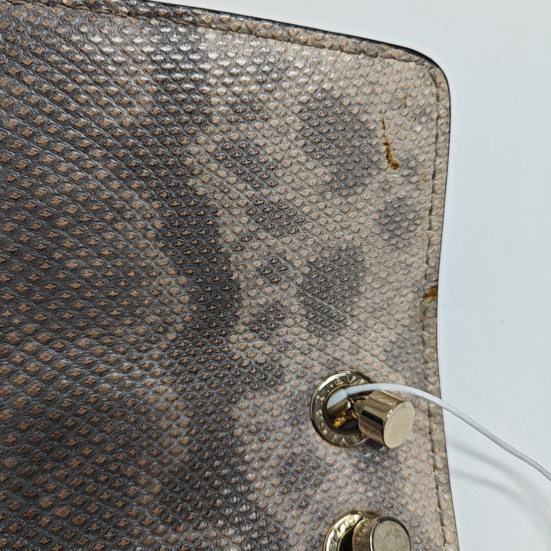 SERPENTI FOREVER Medium Quilted Python Beige