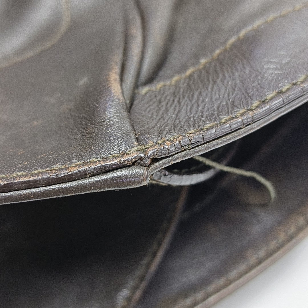 Calfskin Top Handle Bag Brown