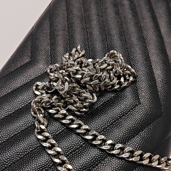 MONOGRAM Medium Chevron Calfskin Black