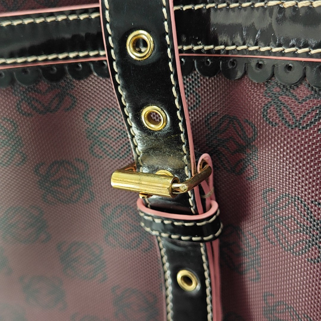 Coated Canvas Tote Bag Red