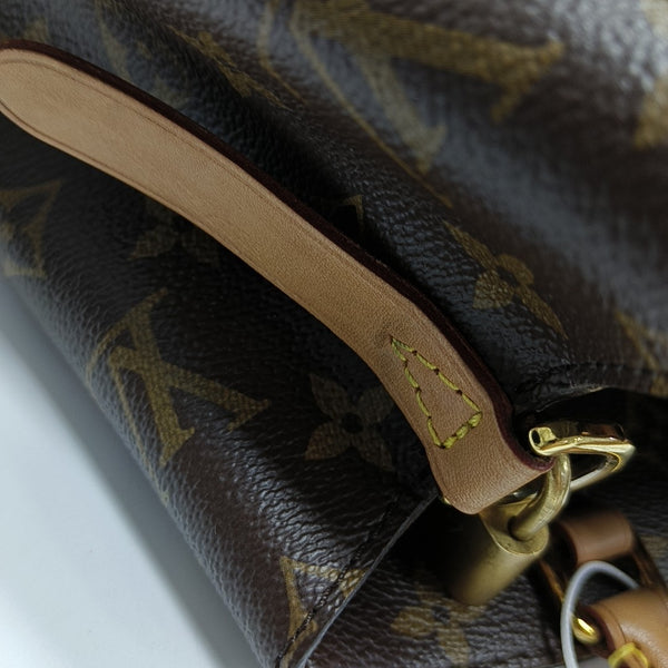 MONTAIGNE MM Monogram Coated Canvas Brown