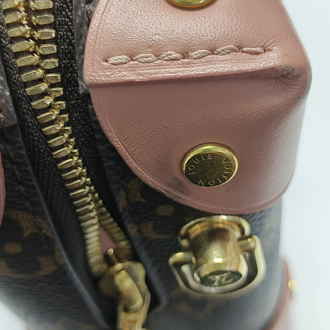 PETITE MALLE Monogram Coated Canvas Brown