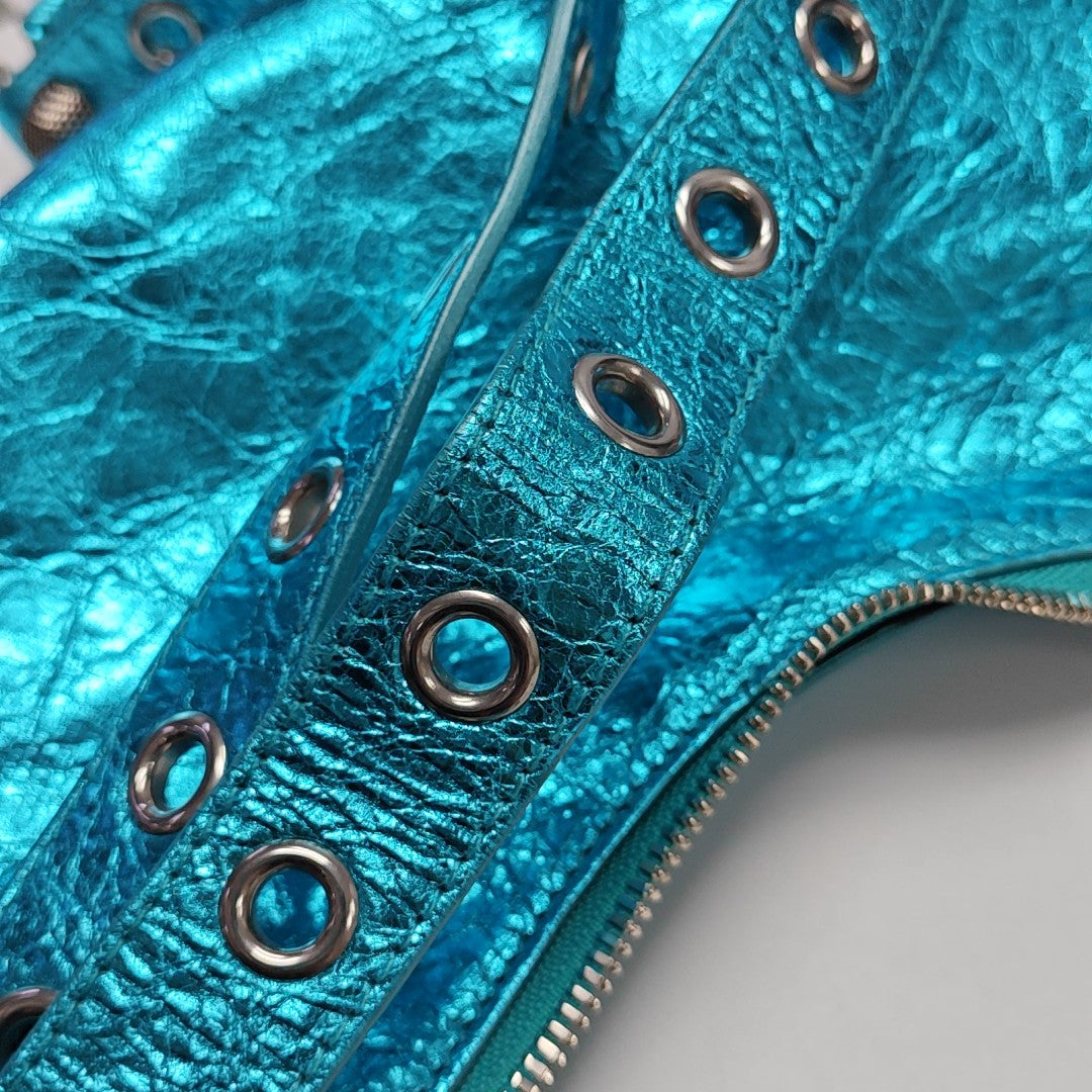 Le Cagole Small Lambskin Blue