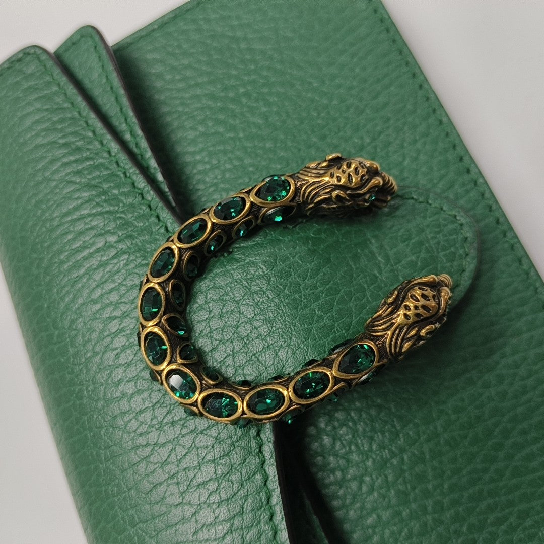 Dionysus Super Mini Calfskin Green