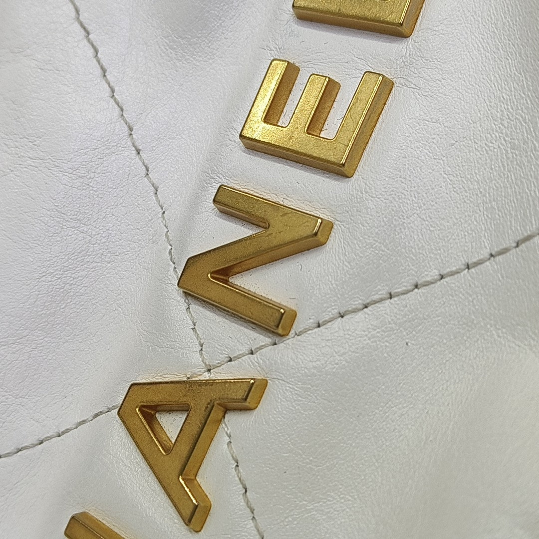 CHANEL 22 Mini Quilted Calfskin White